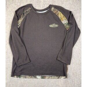 Realtree Boys Size XL(14/16) Camo Brown Long Sleeve Tshirt Waffle Knit